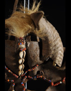 Masque initiatique Marmo en cuir - Kwafi - Tanzanie