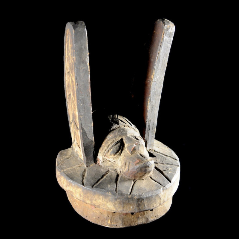 Masque Gelede bois polychrome - Yoruba - Nigeria