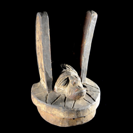 Masque Gelede bois polychrome - Yoruba - Nigeria