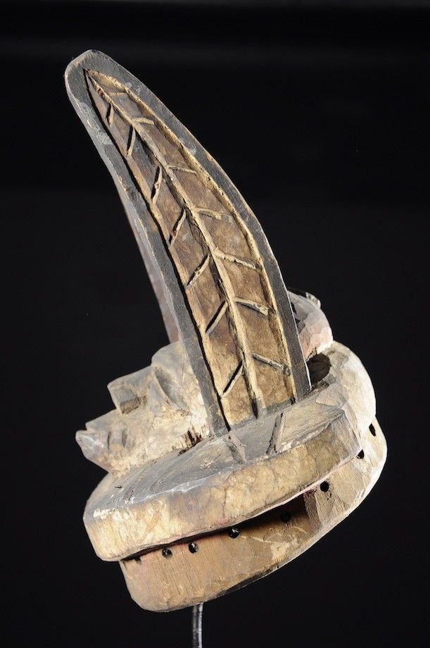 Masque Gelede bois polychrome - Yoruba - Nigeria