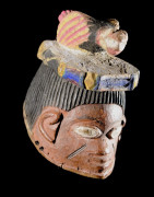 Masque Gelede bois polychrome oiseau - Yoruba - Nigeria