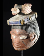 Masque Gelede bois polychrome oiseau - Yoruba - Nigeria