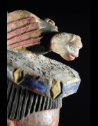 Masque Gelede bois polychrome oiseau - Yoruba - Nigeria