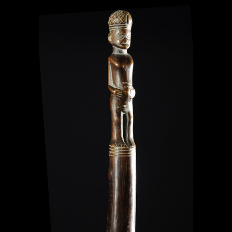 Canne de notable en bois sculpté - Tabwa - Angola - Objets de regalia