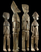 Ensemble de 4 statues du Poro - Kafigueledjo - Senoufo - Côte d'Ivoire
