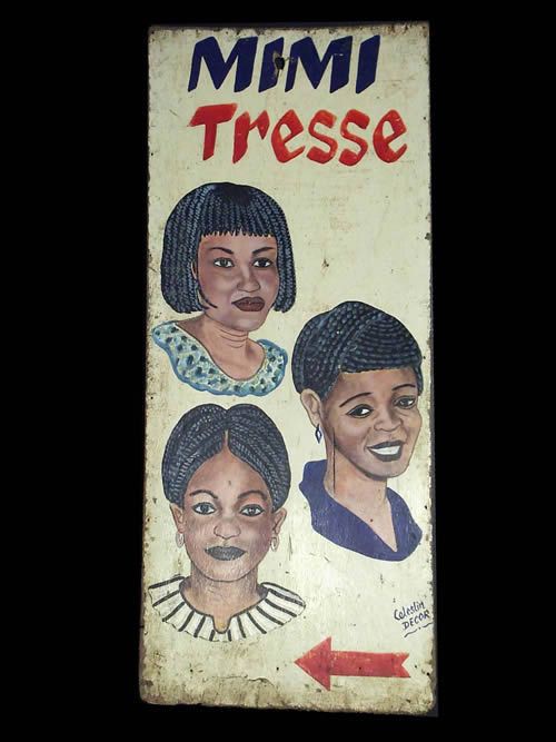 Panneau peint de coiffeur - Lome - Togo - Art populaire