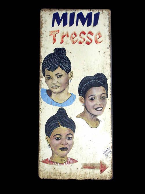 Panneau peint de coiffeur - Lome - Togo - Art populaire
