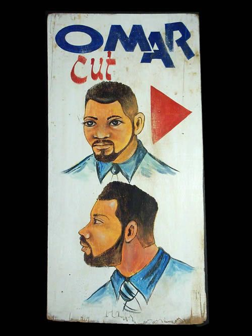 Panneau peint de coiffeur - Lome - Togo - Art populaire