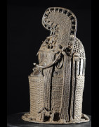 Tete commemorative Oba a ailettes - Bini Edo - Bronzes du Benin