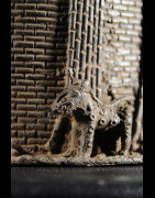 Tete commemorative Oba a ailettes - Bini Edo - Bronzes du Benin