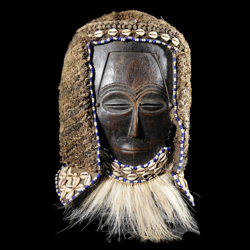 Masque facial funeraire - Lele / Bashilele - RDC Zaire
