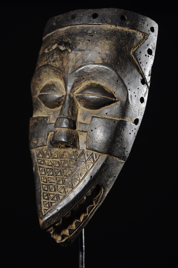 Masque facial funeraire - Lele / Kuba - RDC Zaire