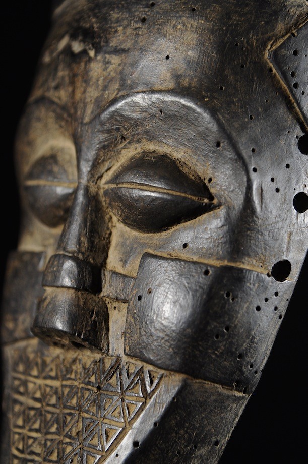 Masque facial funeraire - Lele / Kuba - RDC Zaire