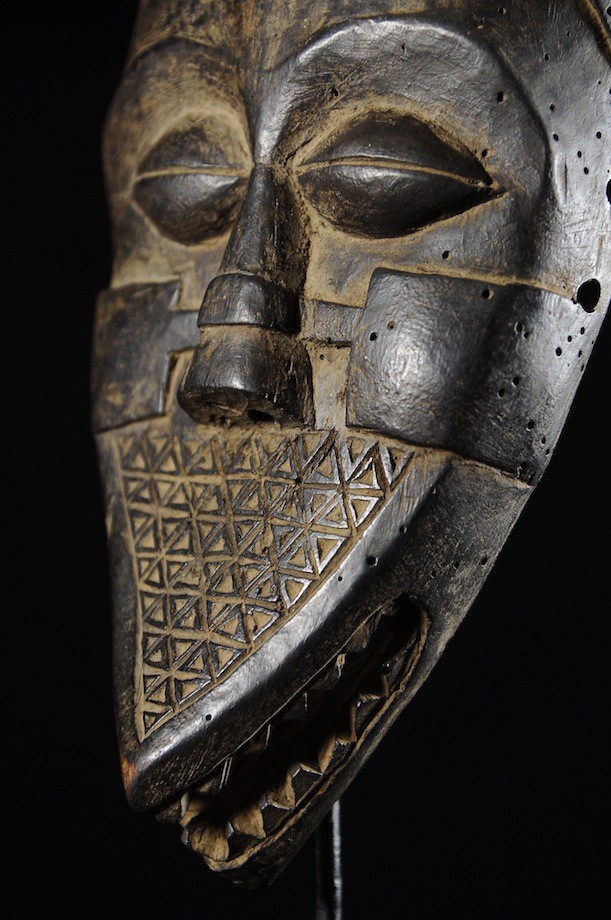 Masque facial funeraire - Lele / Kuba - RDC Zaire