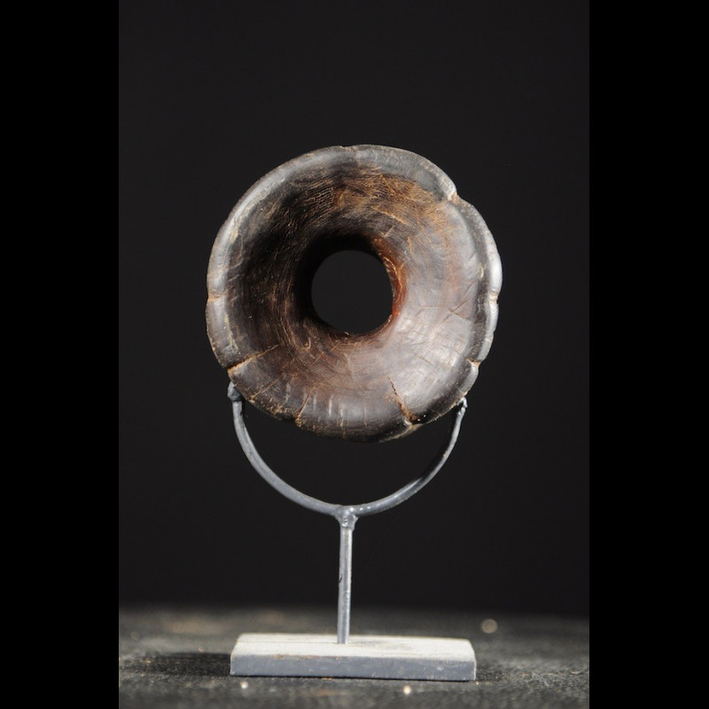 Labret en bois et metal - Dinka / Pokot - Soudan / Ethiopie