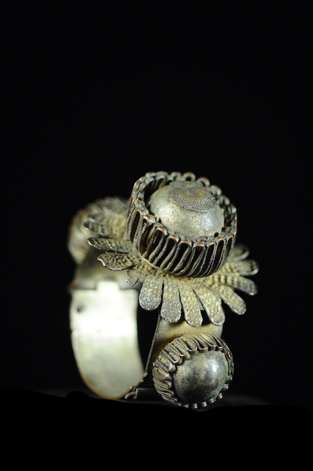 Bracelet en laiton argenté - Peul / Fulani - Mali