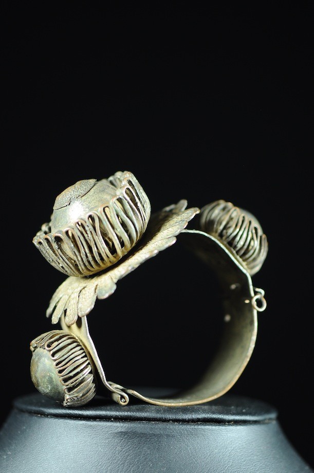 Bracelet en laiton argenté - Peul / Fulani - Mali