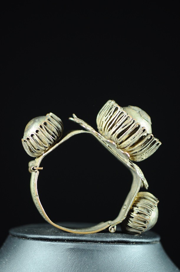 Bracelet en laiton argenté - Peul / Fulani - Mali