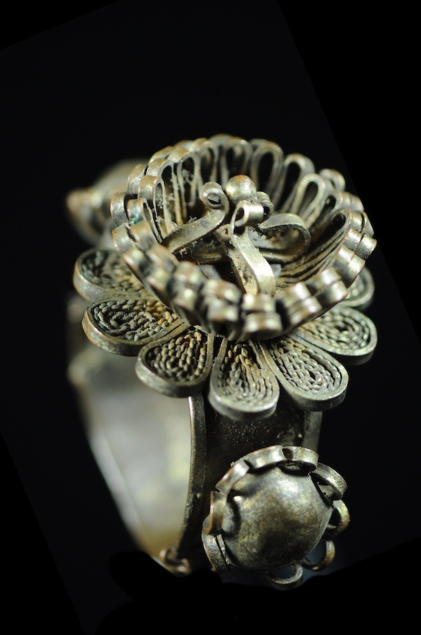 Bracelet en laiton argenté - Peul / Fulani - Mali