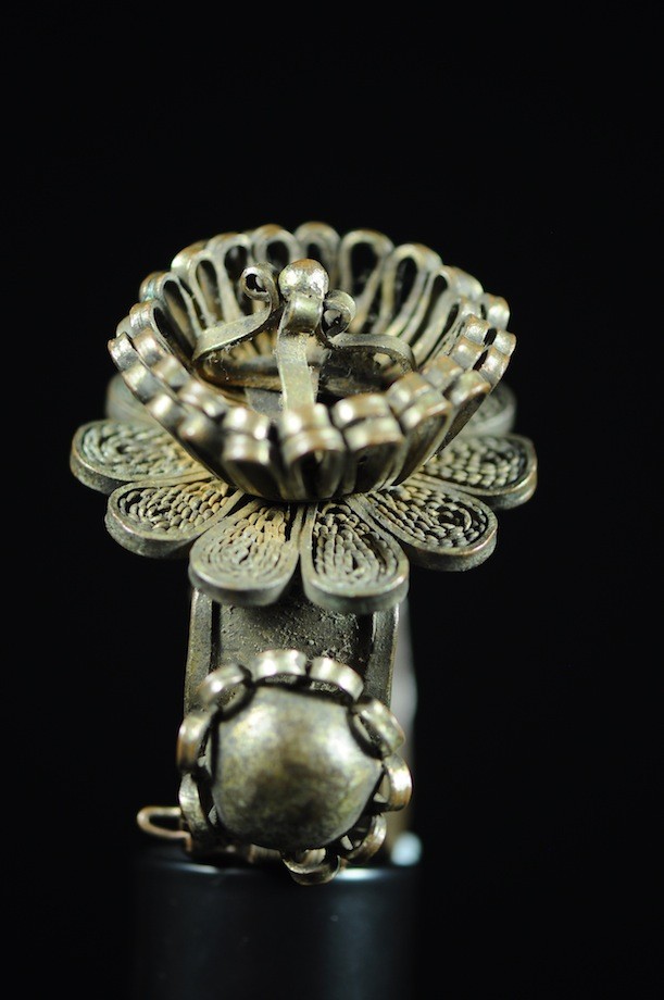 Bracelet en laiton argenté - Peul / Fulani - Mali