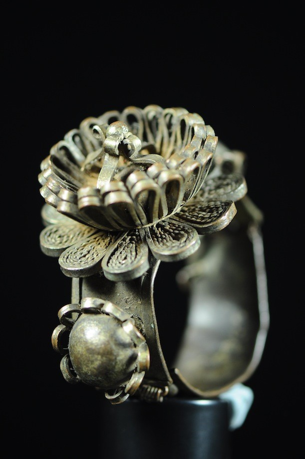 Bracelet en laiton argenté - Peul / Fulani - Mali