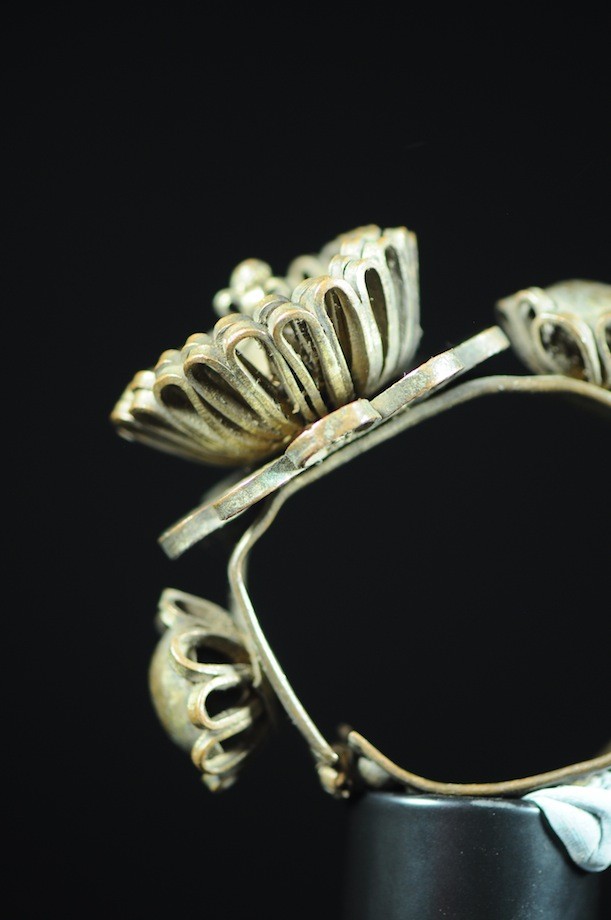 Bracelet en laiton argenté - Peul / Fulani - Mali