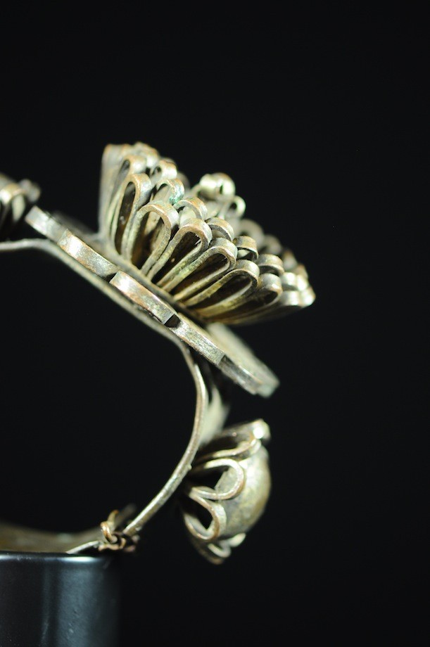 Bracelet en laiton argenté - Peul / Fulani - Mali