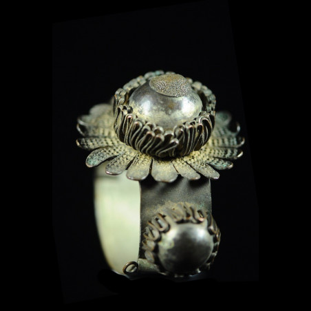 Bracelet en laiton argenté - Peul / Fulani - Mali
