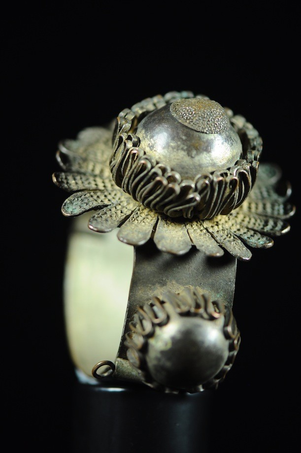 Bracelet en laiton argenté - Peul / Fulani - Mali