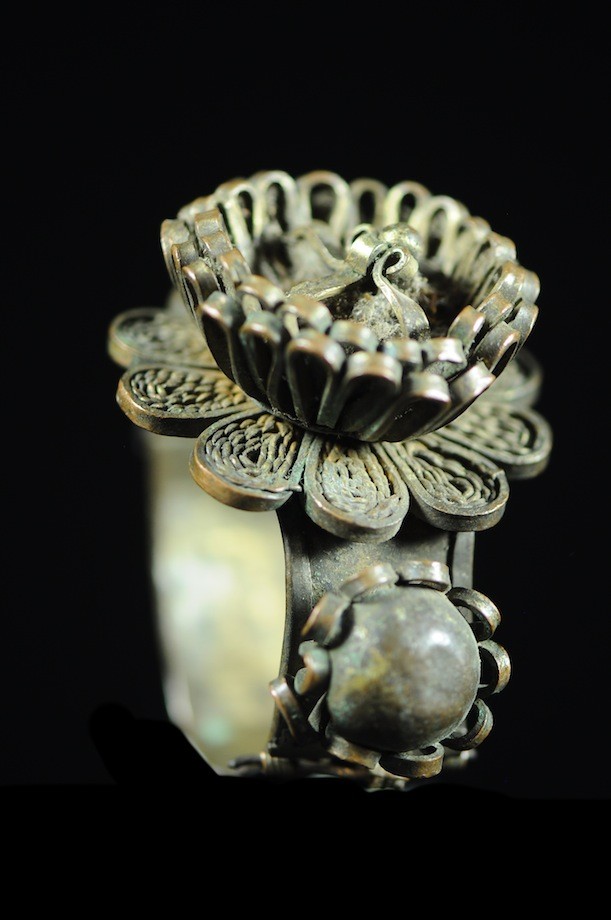 Bracelet en laiton argenté - Peul / Fulani - Mali