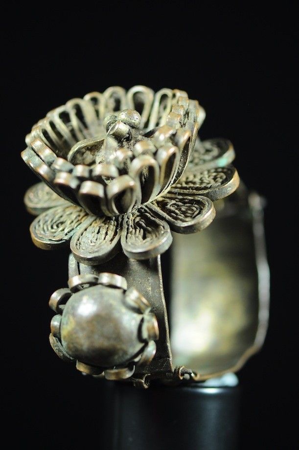 Bracelet en laiton argenté - Peul / Fulani - Mali