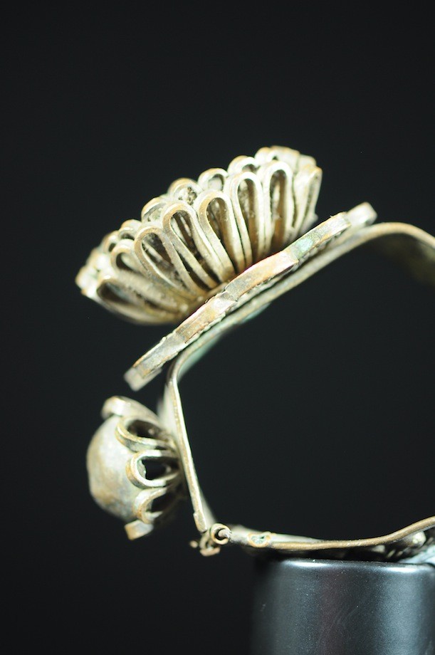 Bracelet en laiton argenté - Peul / Fulani - Mali