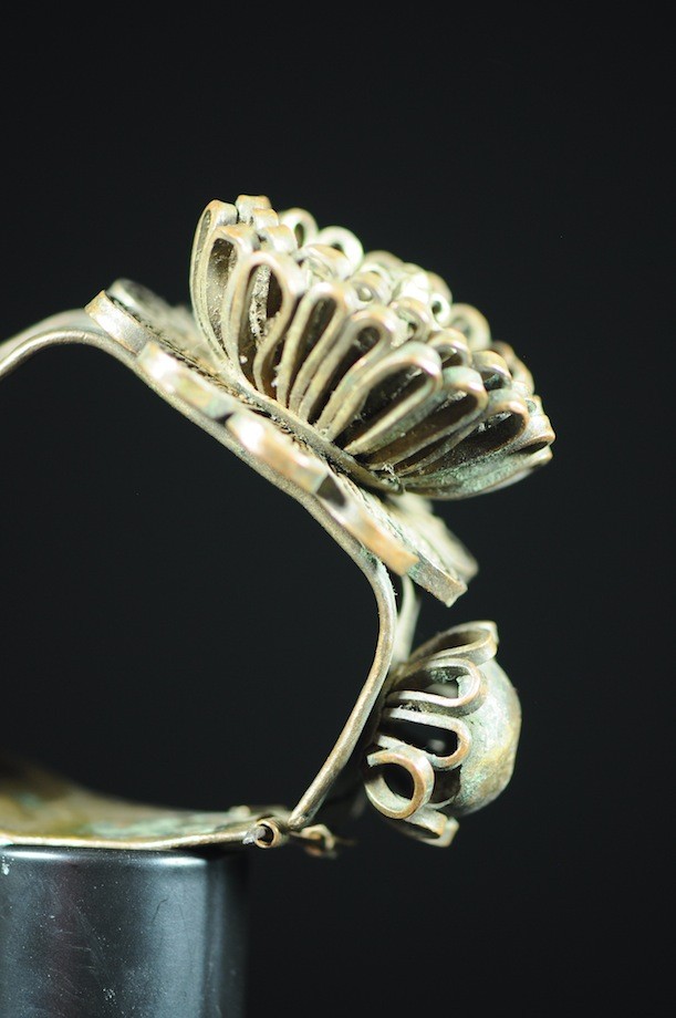 Bracelet en laiton argenté - Peul / Fulani - Mali