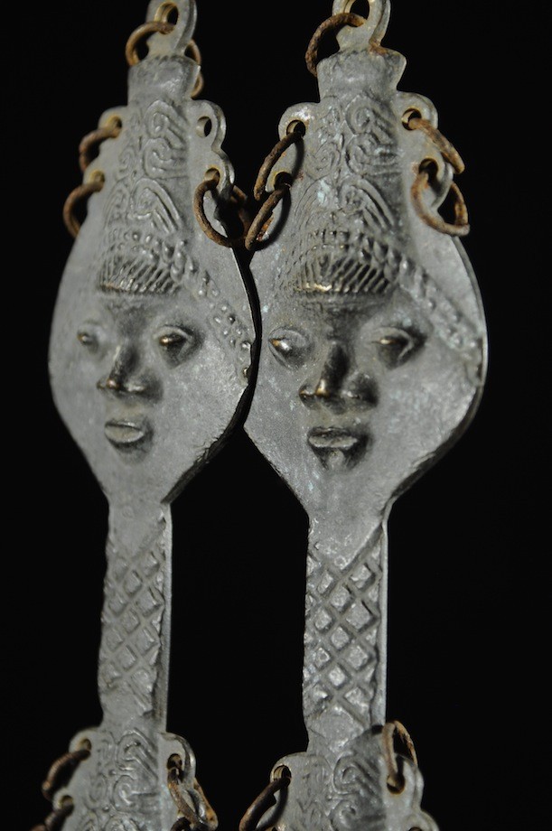 Statuette Edan en paire de la societe Ogboni - Yoruba Nigeria - Bronzes