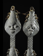 Statuette Edan en paire de la societe Ogboni - Yoruba Nigeria - Bronzes