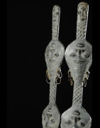 Statuette Edan en paire de la societe Ogboni - Yoruba Nigeria - Bronzes