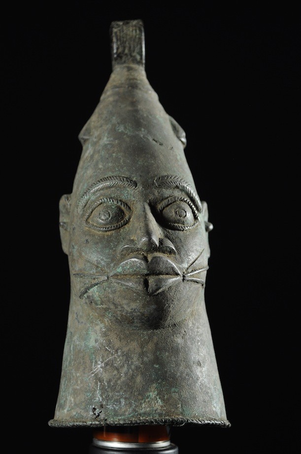 Cloche Gong Ceremonielle - Nigeria - BIni Edo - Bronze cire perdue