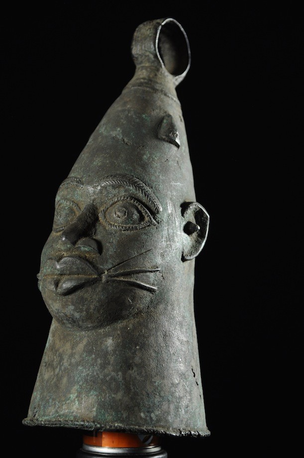 Cloche Gong Ceremonielle - Nigeria - BIni Edo - Bronze cire perdue
