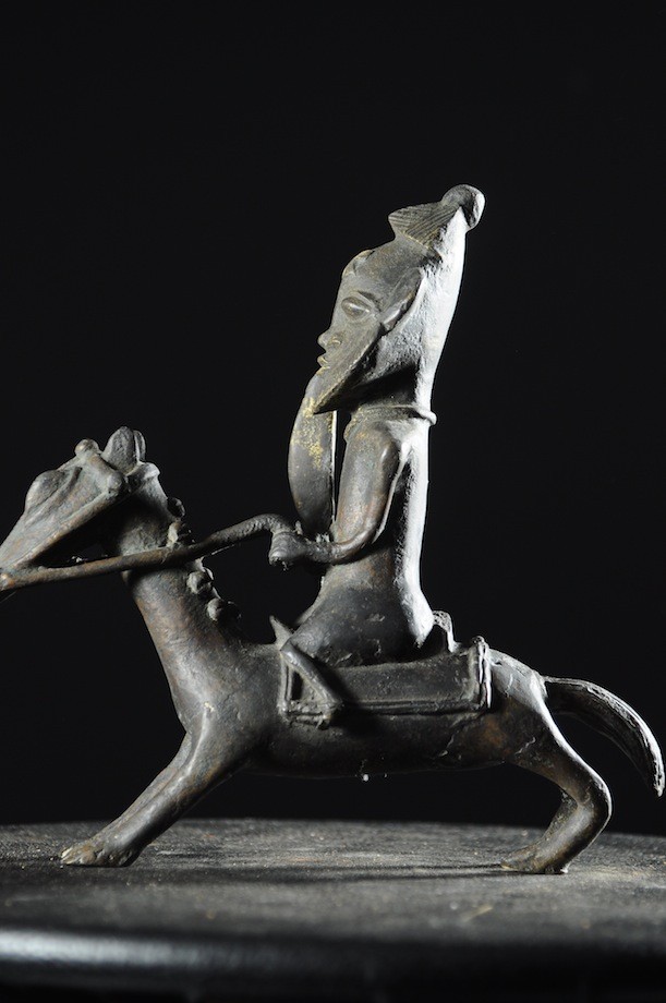 Cavalier en alliage de bronze - Ogoni - Nigéria