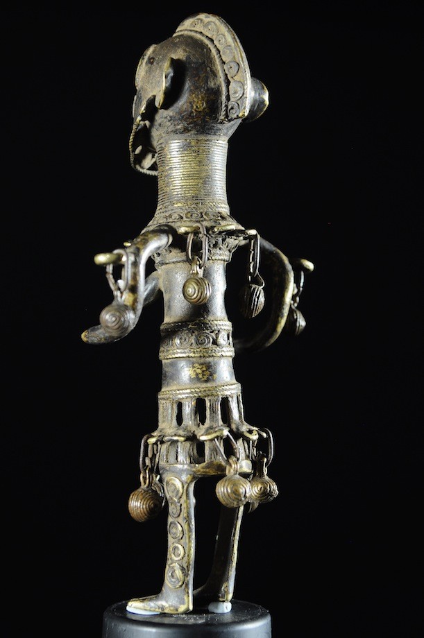 Statuette en alliage de bronze - Verre / Were - Nigeria Cameroun