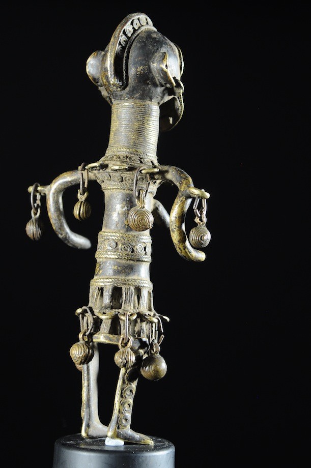 Statuette en alliage de bronze - Verre / Were - Nigeria Cameroun