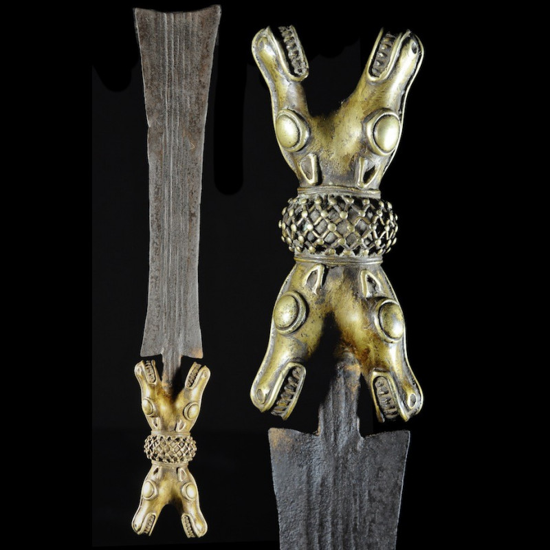 Couteau Glaive et son etui - Bamileke - Cameroun