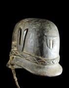 Casque Colonial Allemand en bois - Bamoun - Cameroun