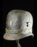 Casque Colonial Allemand en bois - Bamoun - Cameroun