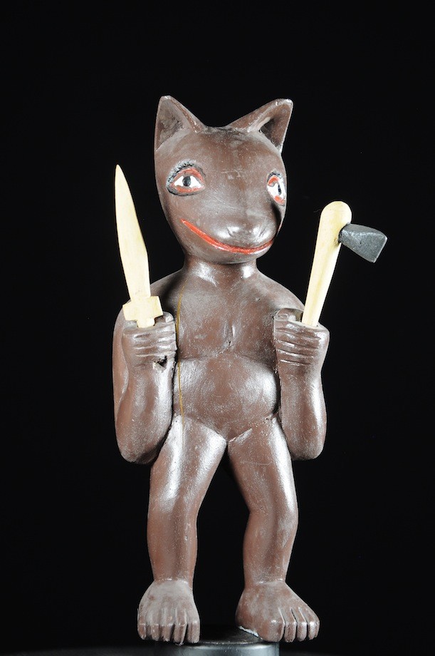 Effigie Lwa Chien Vodun polychrome - Togo - Bénin