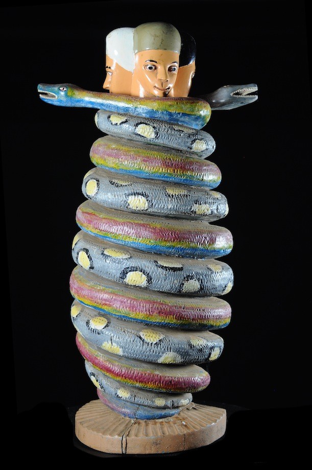 Effigie Lwa Serpent arc en ciel Vodun polychrome  - Togo - Bénin