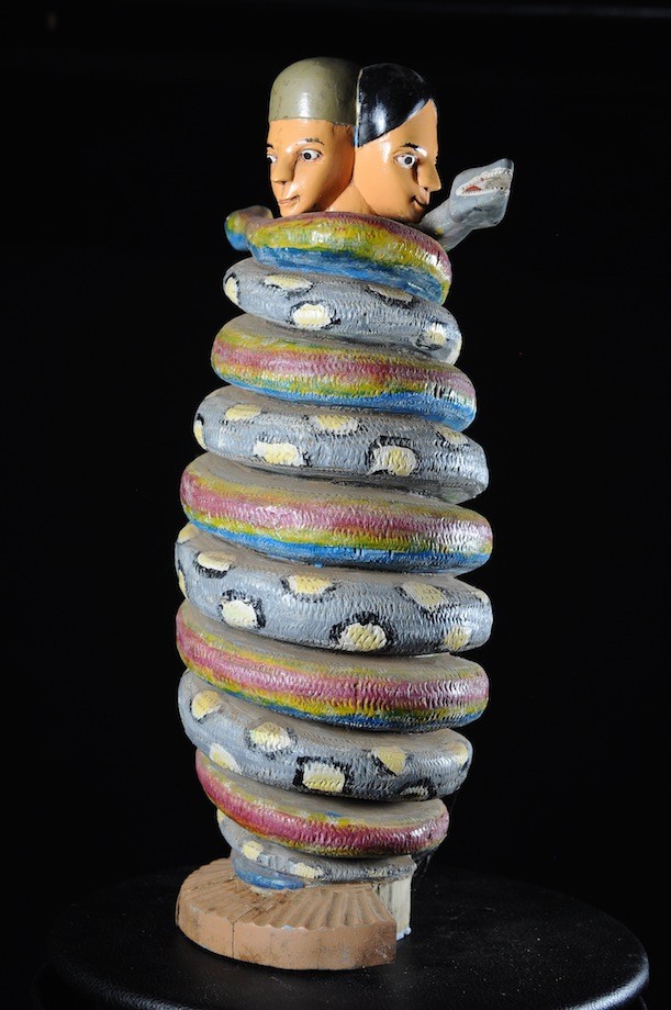 Effigie Lwa Serpent arc en ciel Vodun polychrome  - Togo - Bénin
