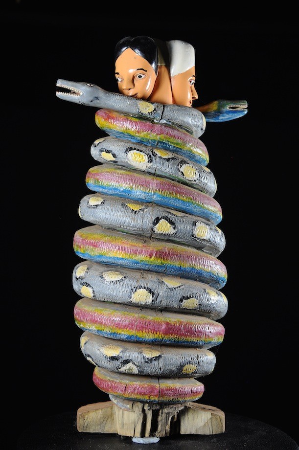 Effigie Lwa Serpent arc en ciel Vodun polychrome  - Togo - Bénin