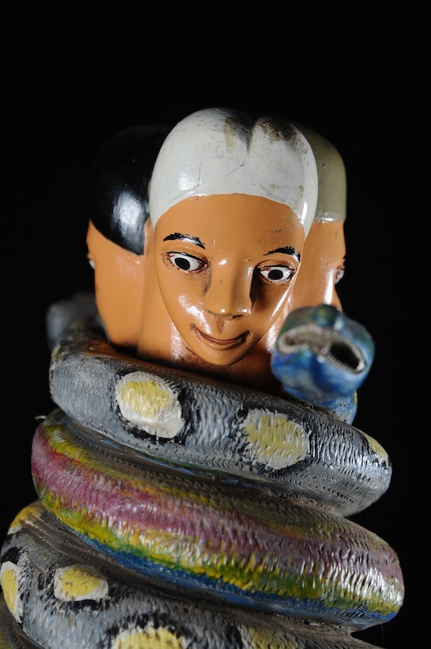 Effigie Lwa Serpent arc en ciel Vodun polychrome  - Togo - Bénin