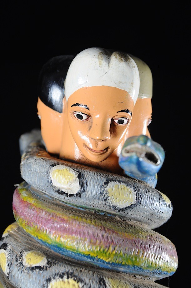 Effigie Lwa Serpent arc en ciel Vodun polychrome  - Togo - Bénin